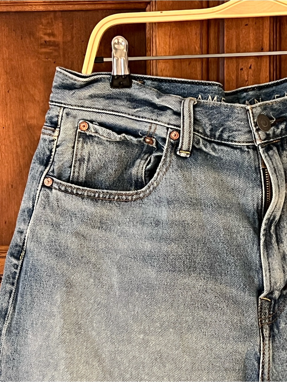 NWOT American Eagle Baggy Jort | Denim Light Faded Washed | Size 34 - Picture 8 of 13